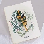 Брошь деревянная Лист пальмы