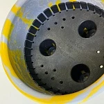 Горшок для цветов серо-желтый 0,7л