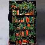 Картина по номерам Стеллаж с книгами и растениями