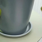 Горшок керамический, конус серый d22