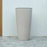 Кашпо напольное с посадочной вставкой, конус, бежевый d40