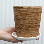 Горшок керамический, конус коричневый d12