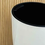 Кашпо напольное с посадочной вставкой, конус, бежевый d40