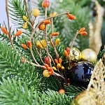 Композиция новогодняя в прямоугольной коробке