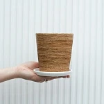 Горшок керамический, конус коричневый d12