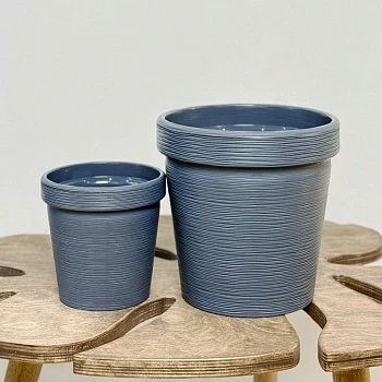 Кашпо Терра Антрацит 1л