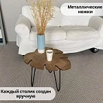 Журнальный стол Монстера Loft, на металлических ножках